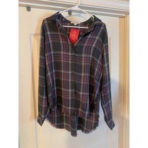 cloth & stone Coronet Frayed Hem Button Down